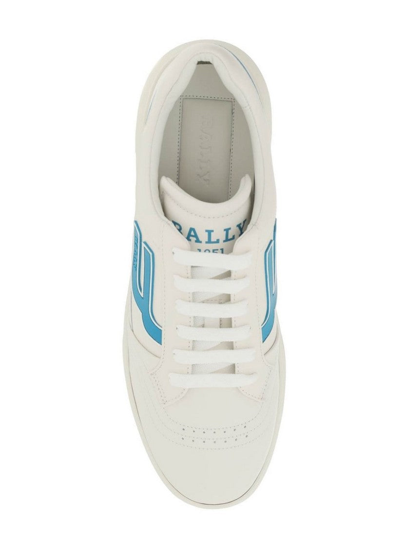 Bally White Calfskin Low-Top Sneakers