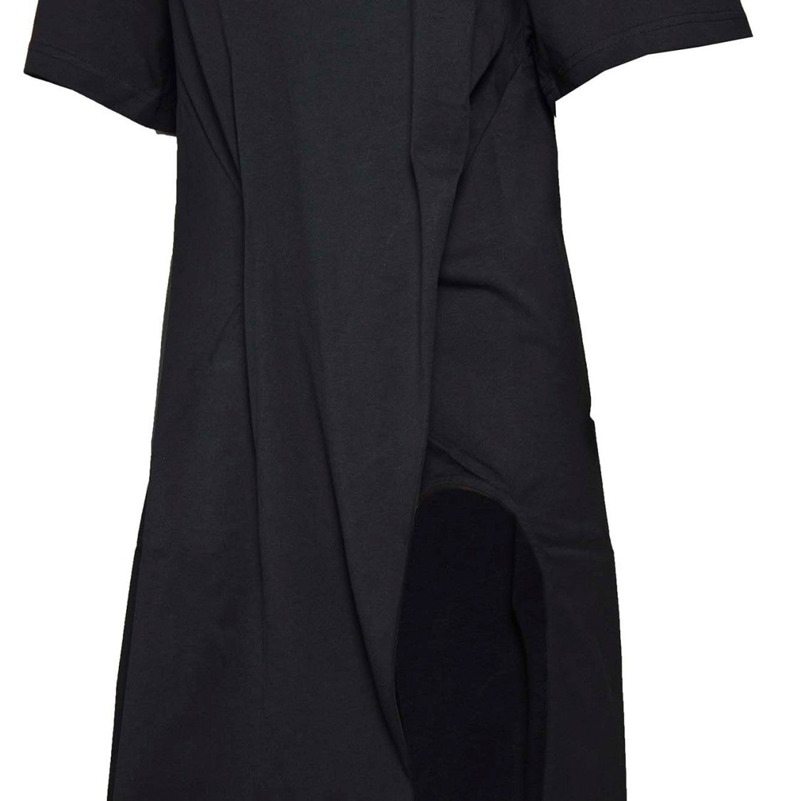 Courrèges Black Cotton T-Shirt Dress