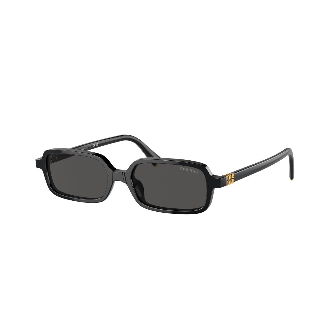 Miu Miu 0Mu 11Zs Rectangular Black Acetate Sunglasses