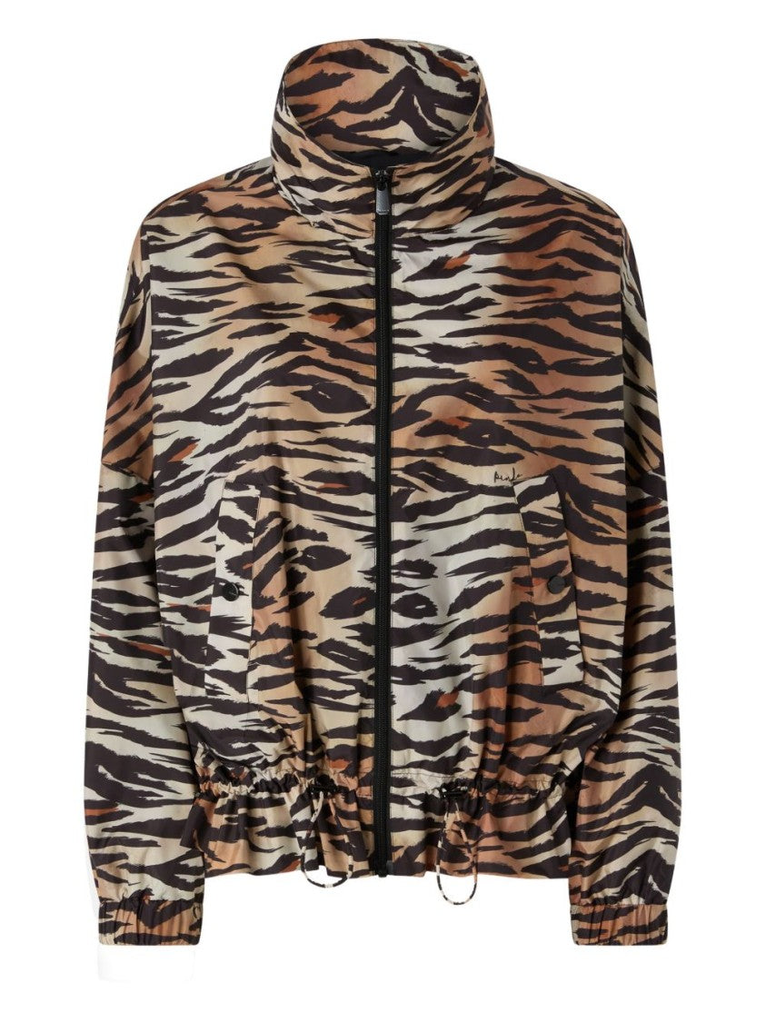 Pinko Tiger Stripe Patterned Lightweight Jacket