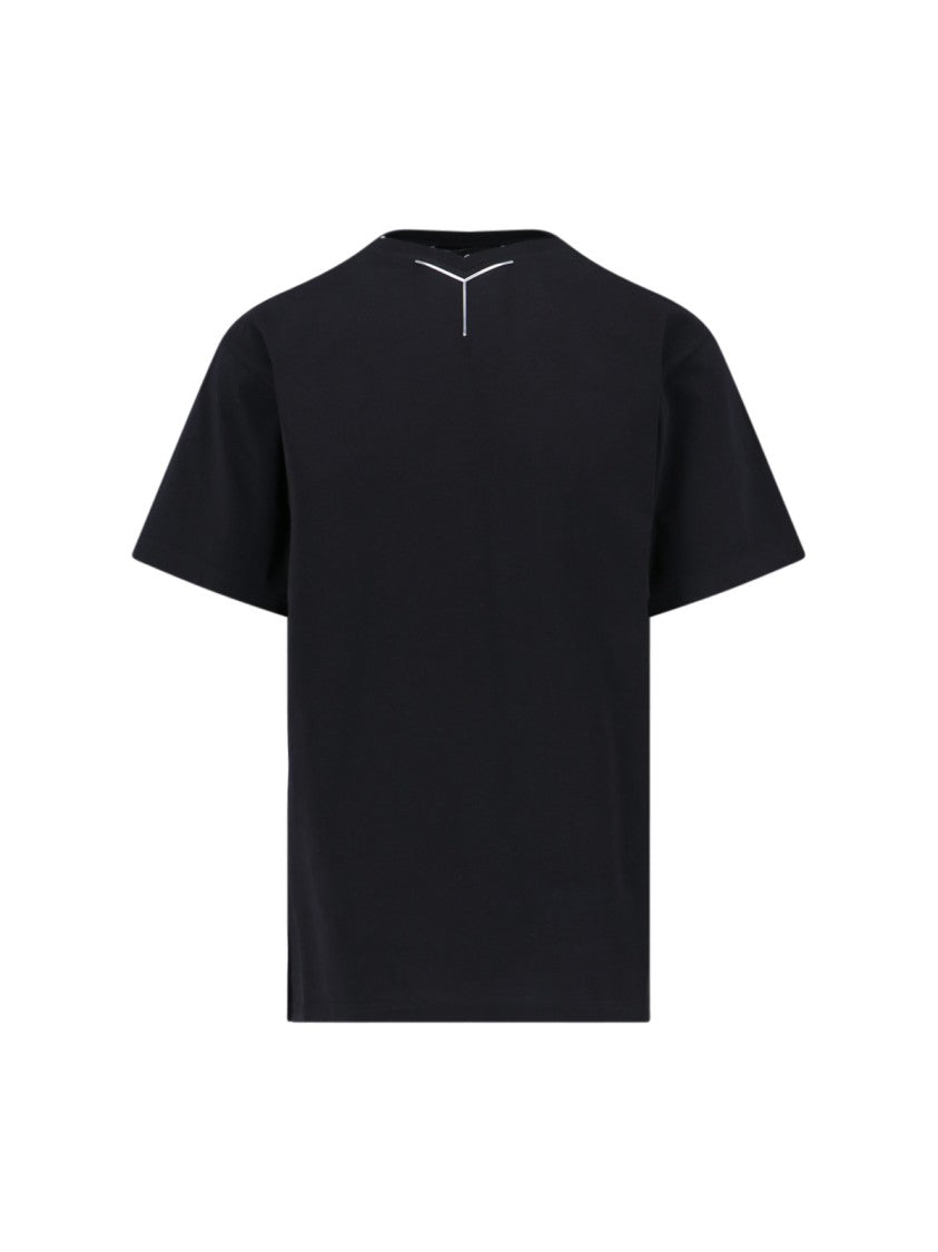 Y/Project Basic T-Shirt In Black Cotton Crew Neck