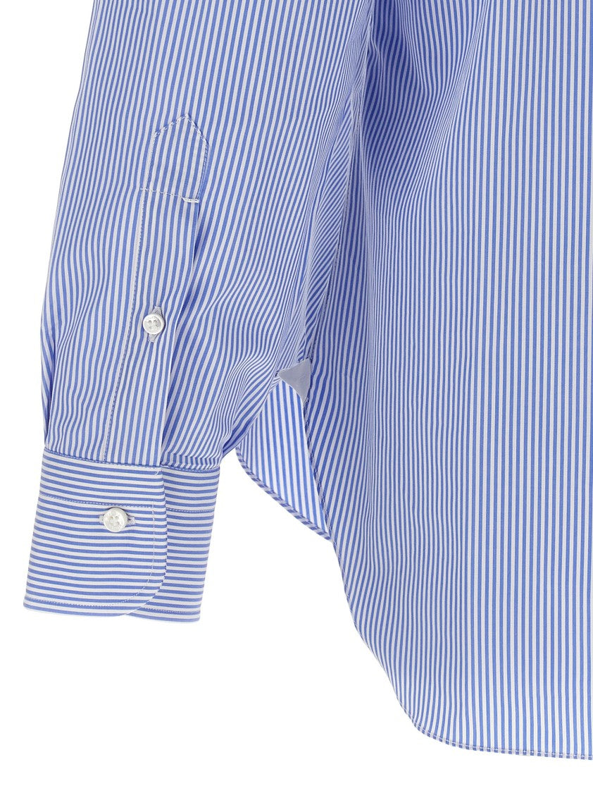Barba Tailored Blue Striped Cotton Poplin Shirt