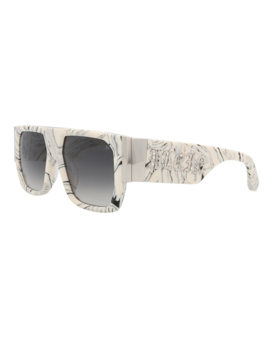 Philipp Plein Square-Frame Acetate Sunglasses With Gradient Lenses And Metallic Accents