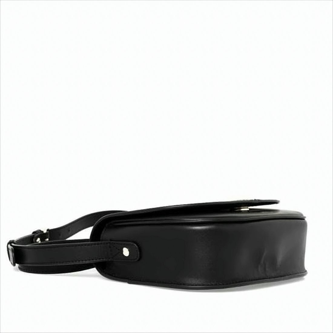 A.P.C. Structured Black Leather Shoulder Bag