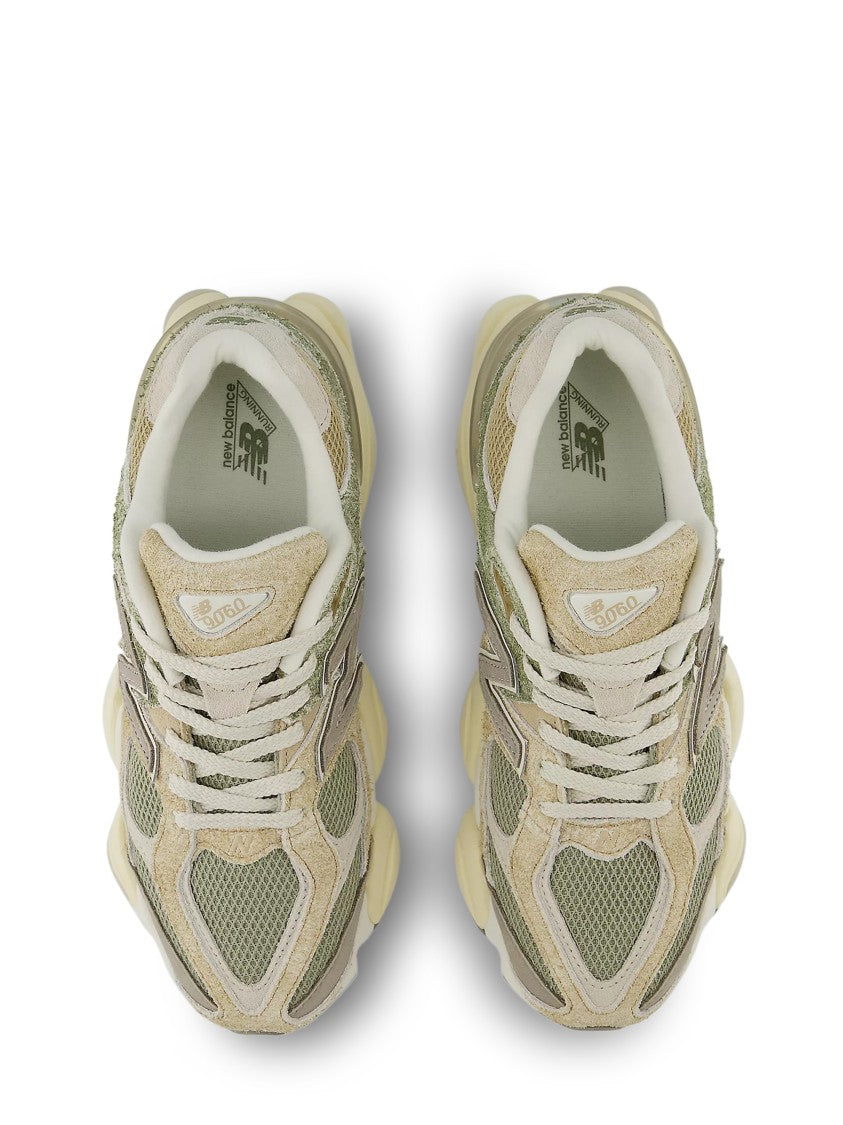 New Balance Layered Vintage Suede And Mesh Sneakers