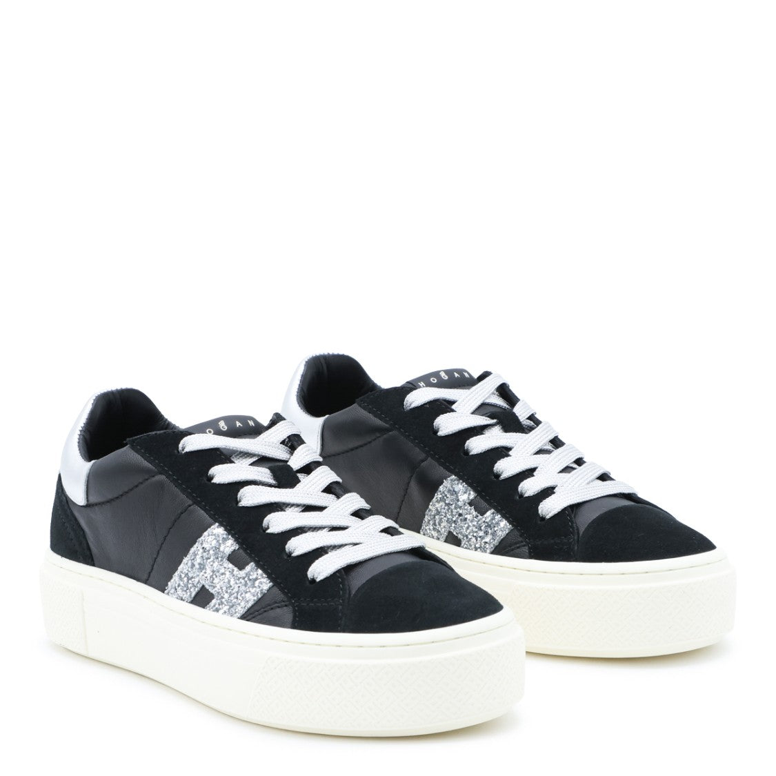 Hogan Chunky Sole Sneakers With Silver Accents