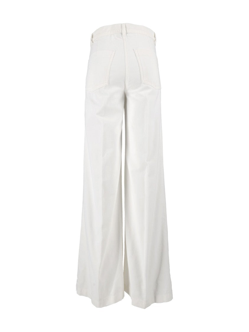 Aspesi High-Waist Minimalist Wide-Leg Pants