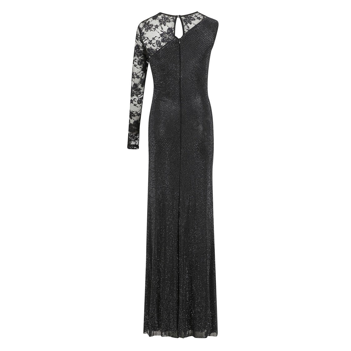 Self-Portrait Black Evening Dress With Lace Sleeve