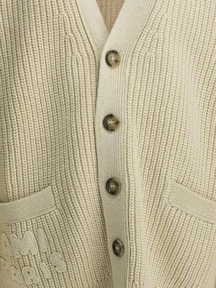 Ami Paris Knit Cardigan With V-Neckline