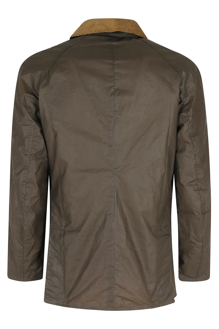 Barbour Olive Green Ashby Wax Corduroy Collar Cotton Jacket