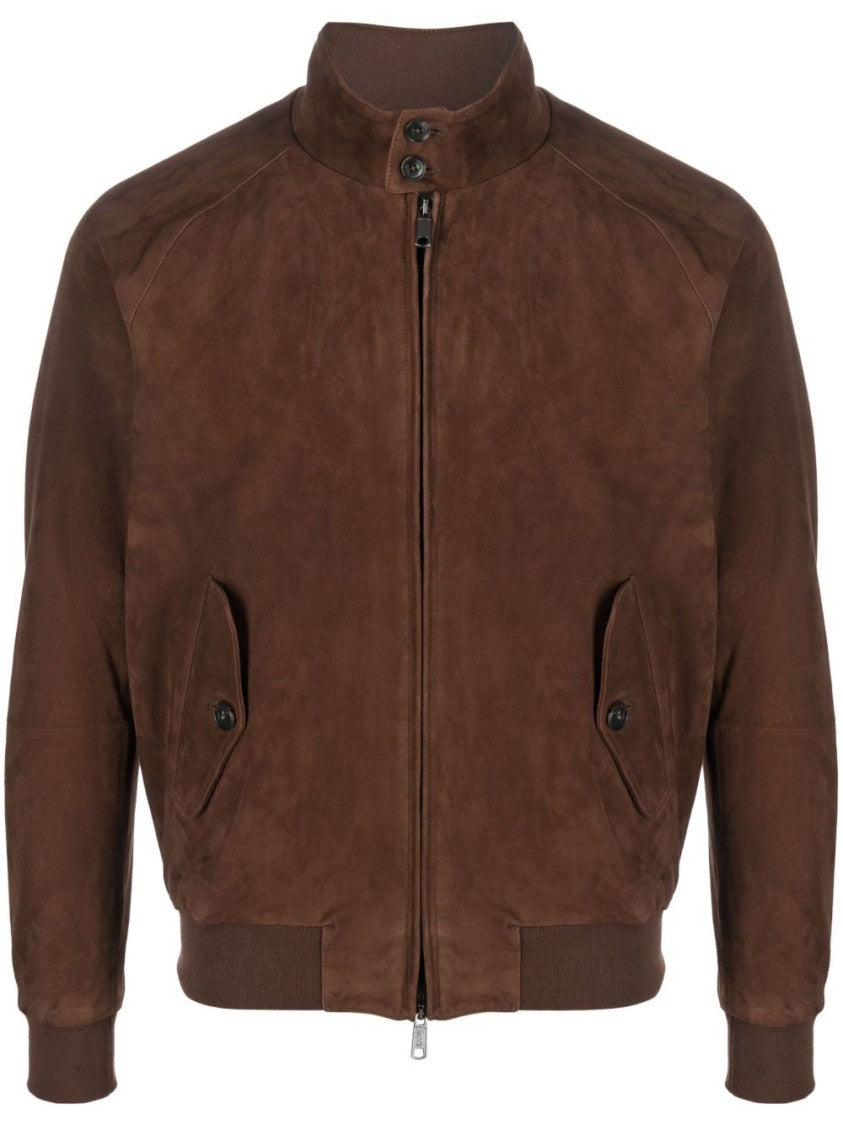 Baracuta Chocolate Brown Suede G9 Bomber Jacket