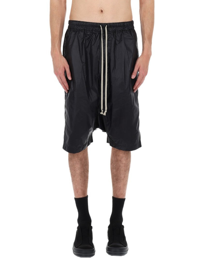 Drkshdw By Rick Owens Neutrals Drawstring Pods Dropped Crotch Shorts
