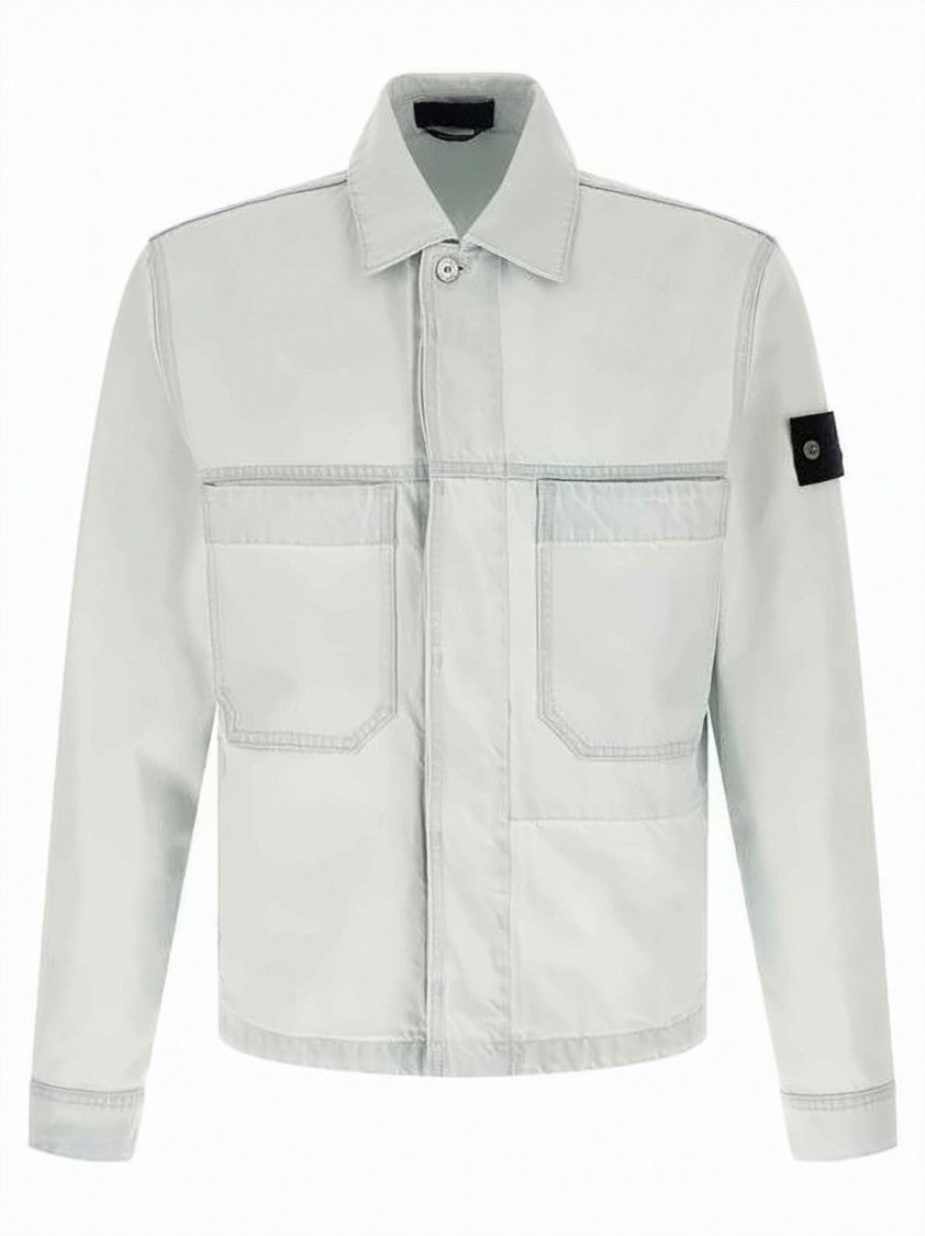 Stone Island Washed White Denim Jacket