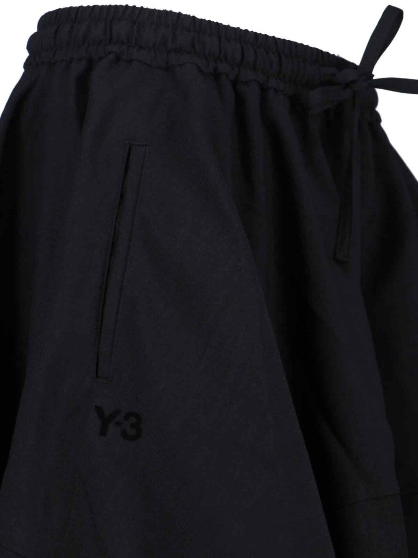Y-3 "Sport Uniform" Skirt In Black Recycled Fabric