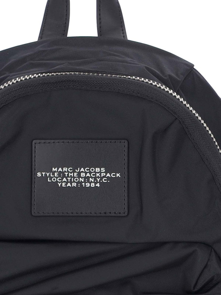 Marc Jacobs Large Black Nylon Backpack With Leather Accents