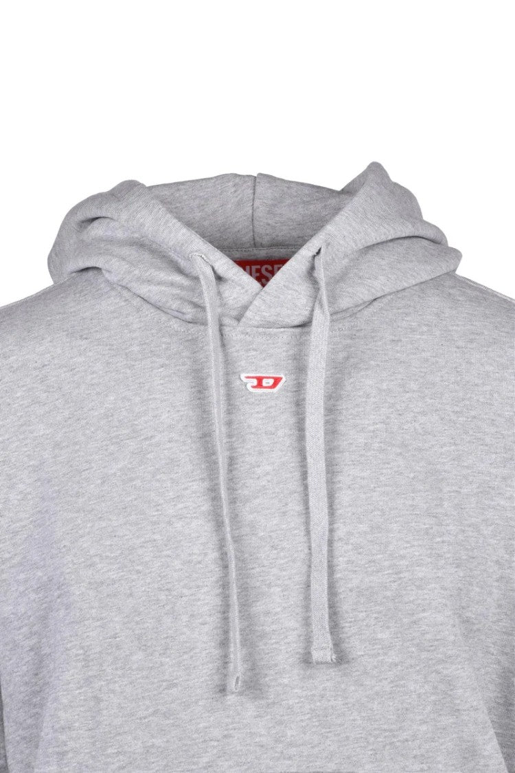 Diesel Grey Cotton Men's Hoodie Sweatshirt
