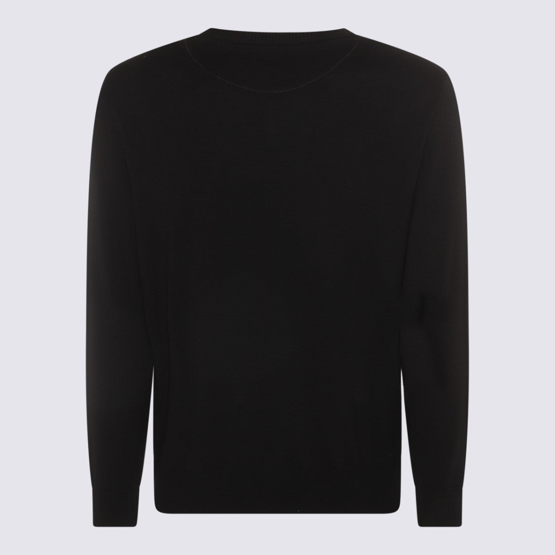 Valentino Textured Knit Sweater With Crew Neckline And Ribbed Details