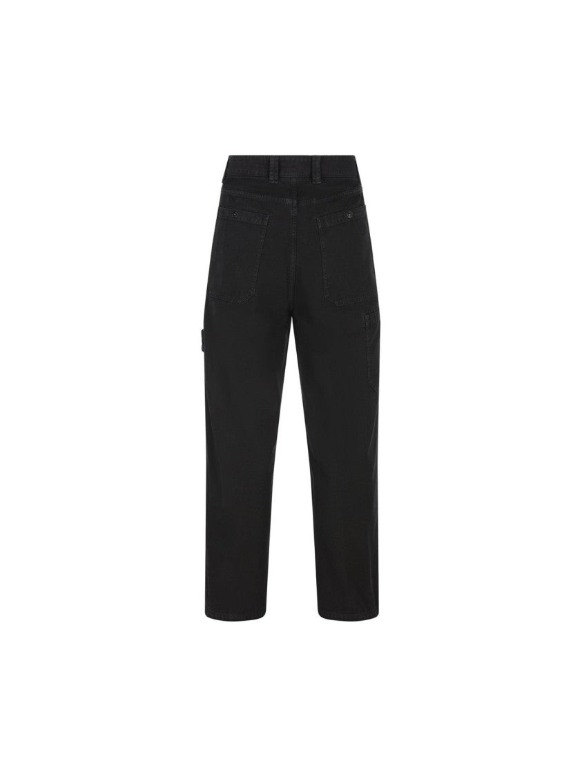 Stone Island Straight Pants With Minimalist Design