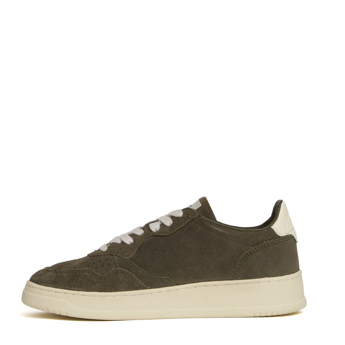 Autry Medalist Low Sneakers In Green Leather And Suede