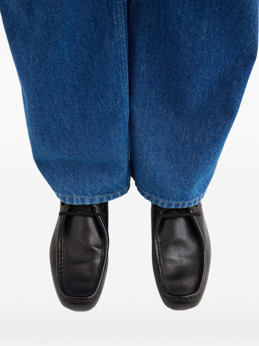 Jil Sander Black Moccasin-Style Smooth Leather Flats