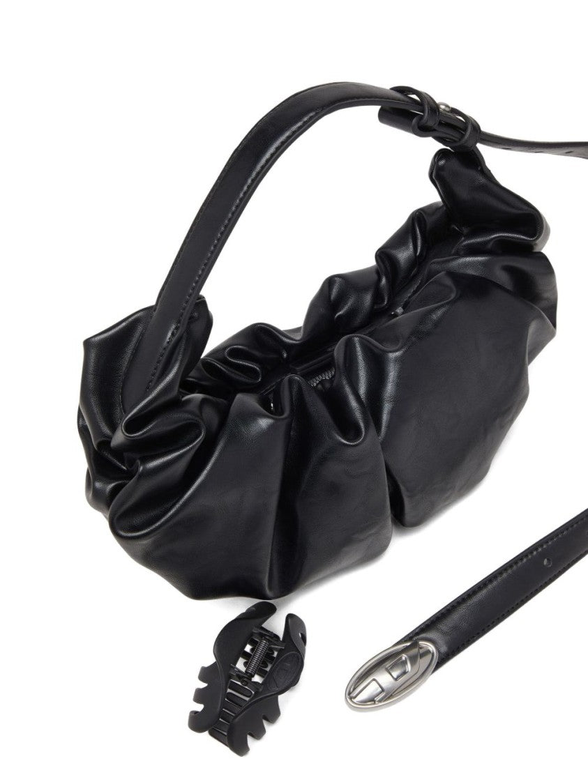 Diesel Ruched Shoulder Bag With Adjustable Strap