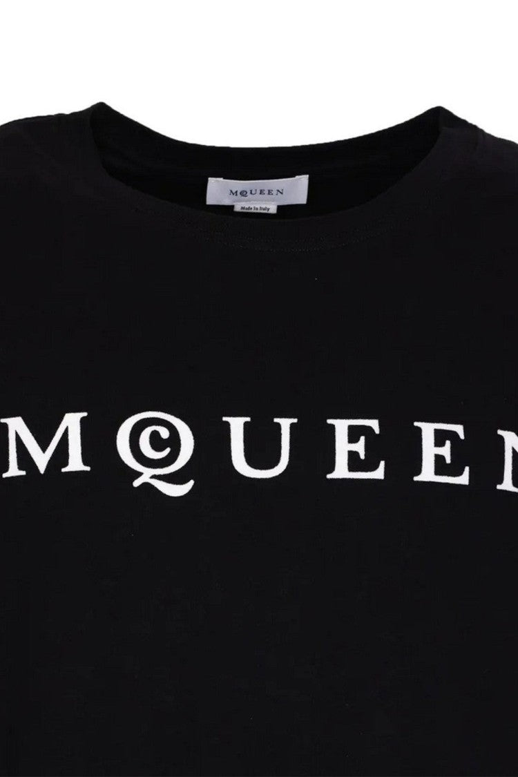 Mcq By Alexander Mcqueen Black Wordmark Logo Printed Cotton T-Shirt