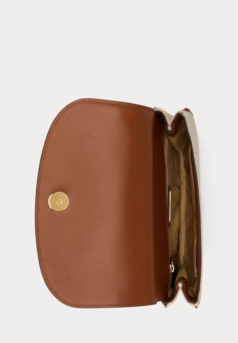 Lauren Ralph Lauren Structured Rectangular Shoulder Bag With Textured Fabric