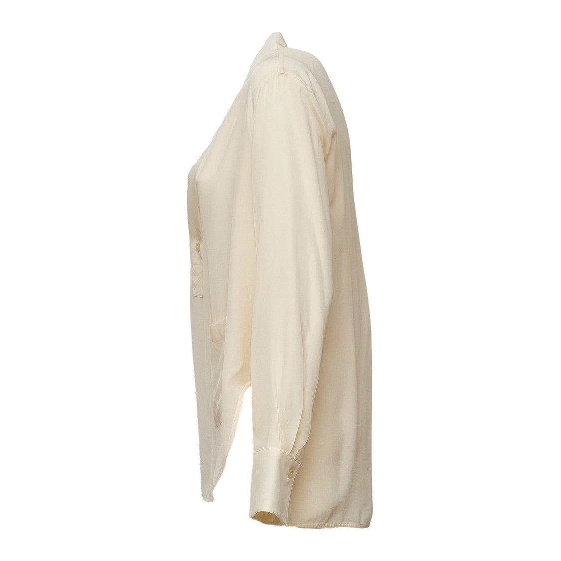 Victoria Beckham Asymmetrical Structured V-Neck Blouse