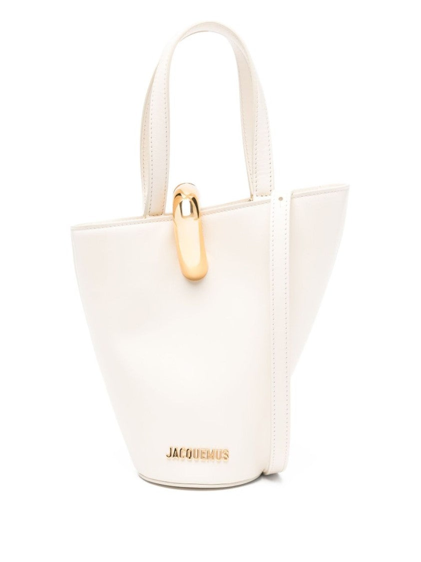 Jacquemus Light Beige Structured Magnetic Handle Bag