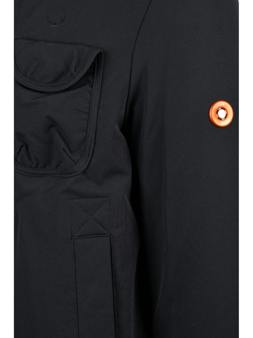 Dekker Padded Black Casual Jacket With Removable Inner Layer