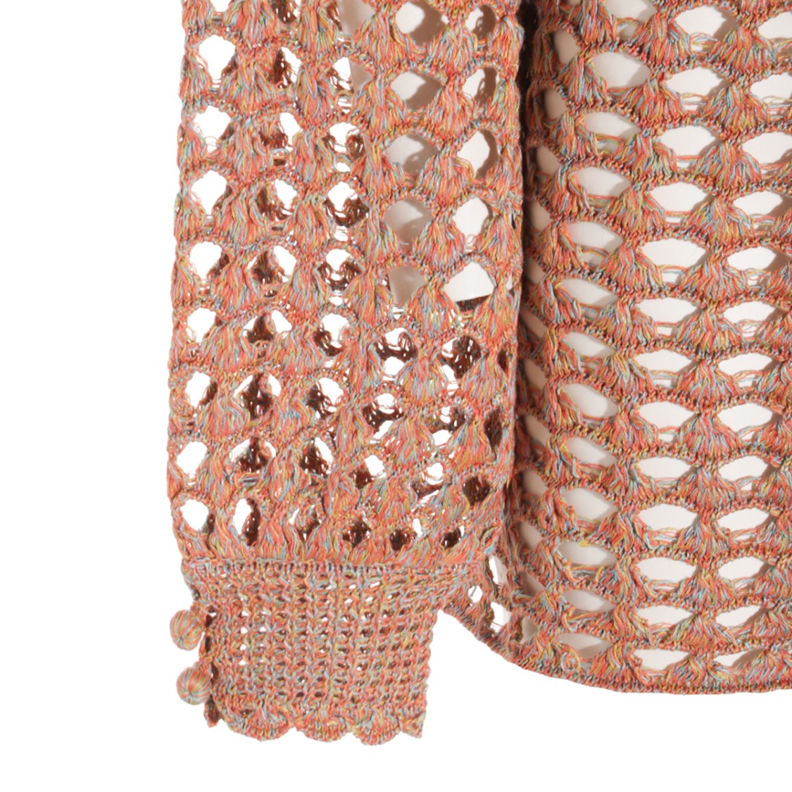 Valentino Ocra Linen High Collar Top