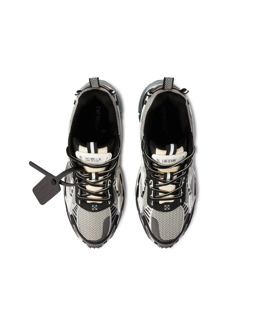 Off-White Dynamic Performance Sneakers With Mesh And Synthetic Overlays