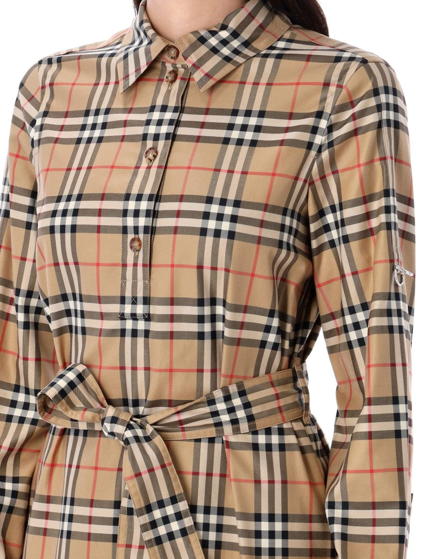 Burberry Kari Knee-Length Classic Check Dress