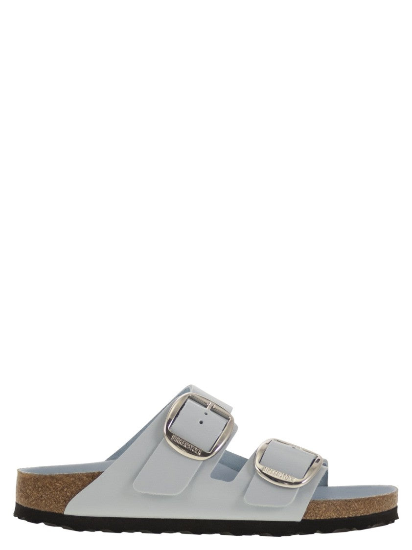 Birkenstock Shine Blue Arizona Big Buckle Sandals