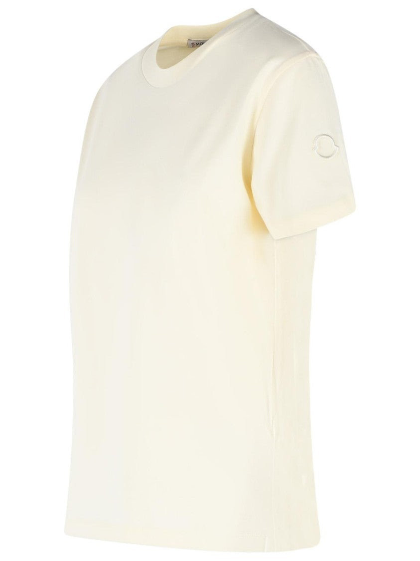 Moncler Cream Cotton T-Shirt