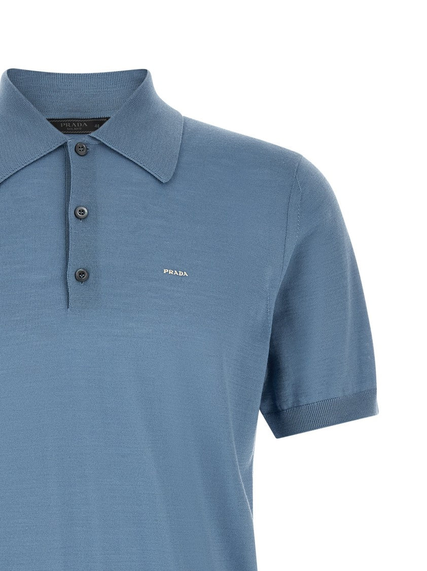 Prada Superfine Wool Polo Shirt