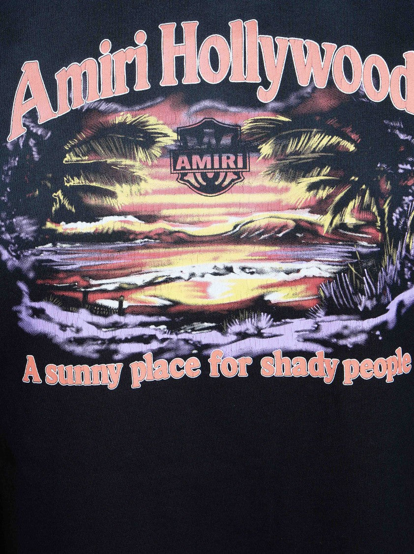 Amiri Black T-Shirt Skate Sunset Graphic T-Shirt