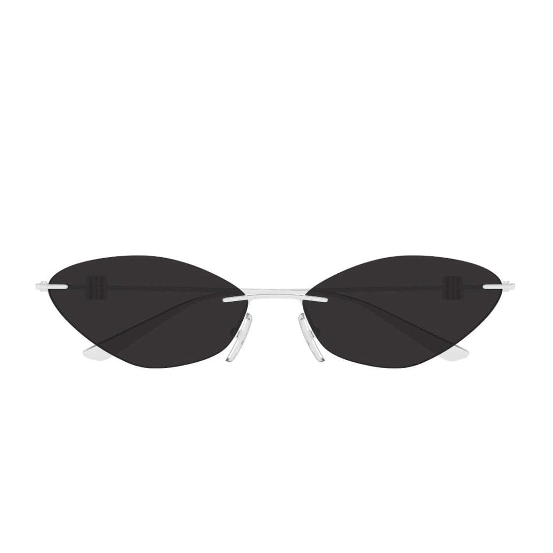 Balenciaga Refined Metal Frame Sunglasses With Cat-Eye Lenses