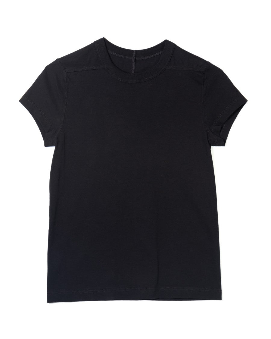 Rick Owens Cropped Black Cotton Jersey T-Shirt