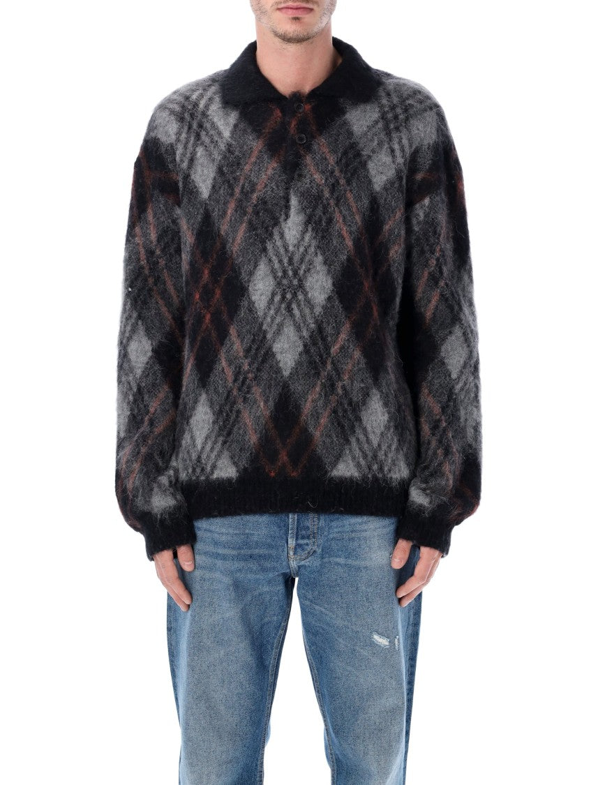 Rold Skov Grey/Black Basic Polo Mohair Sweater