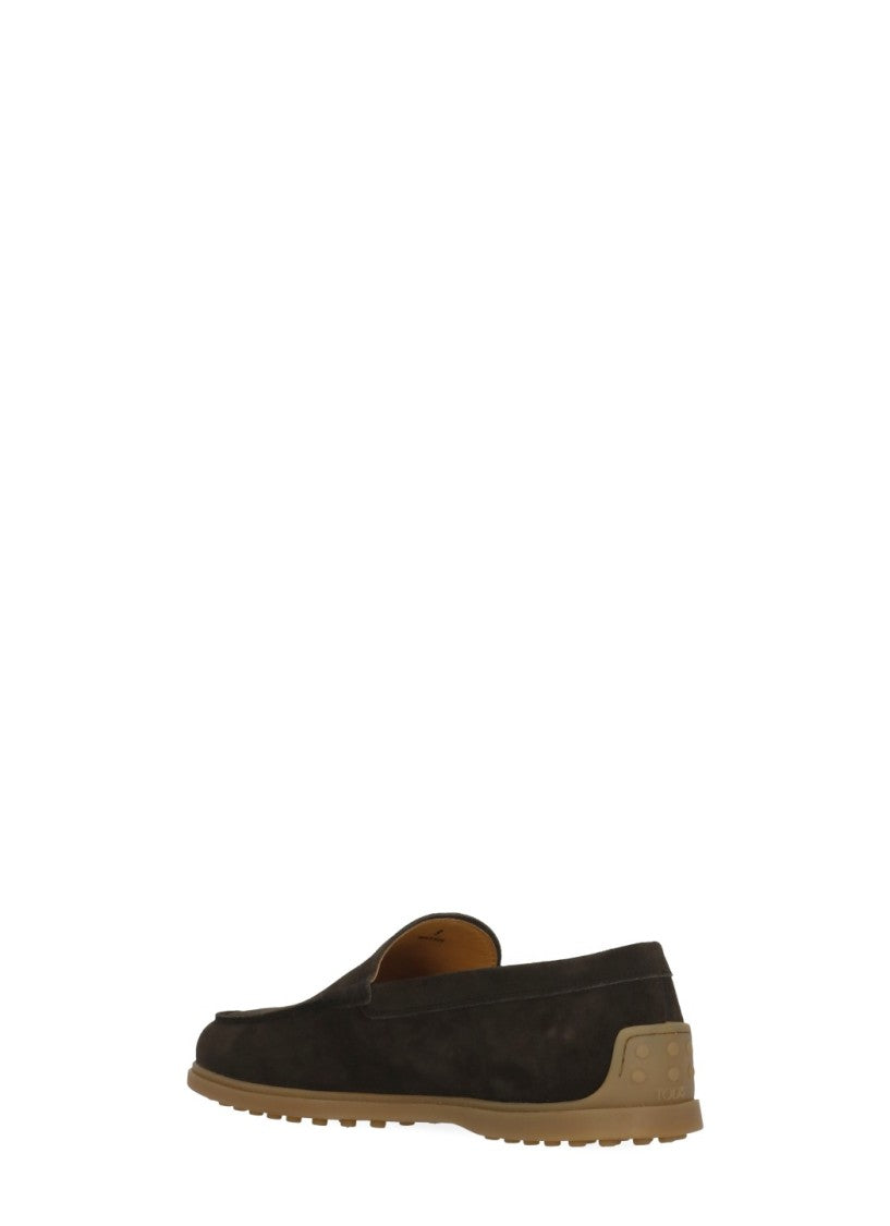 Tod's Brown Suede Leather Loafers
