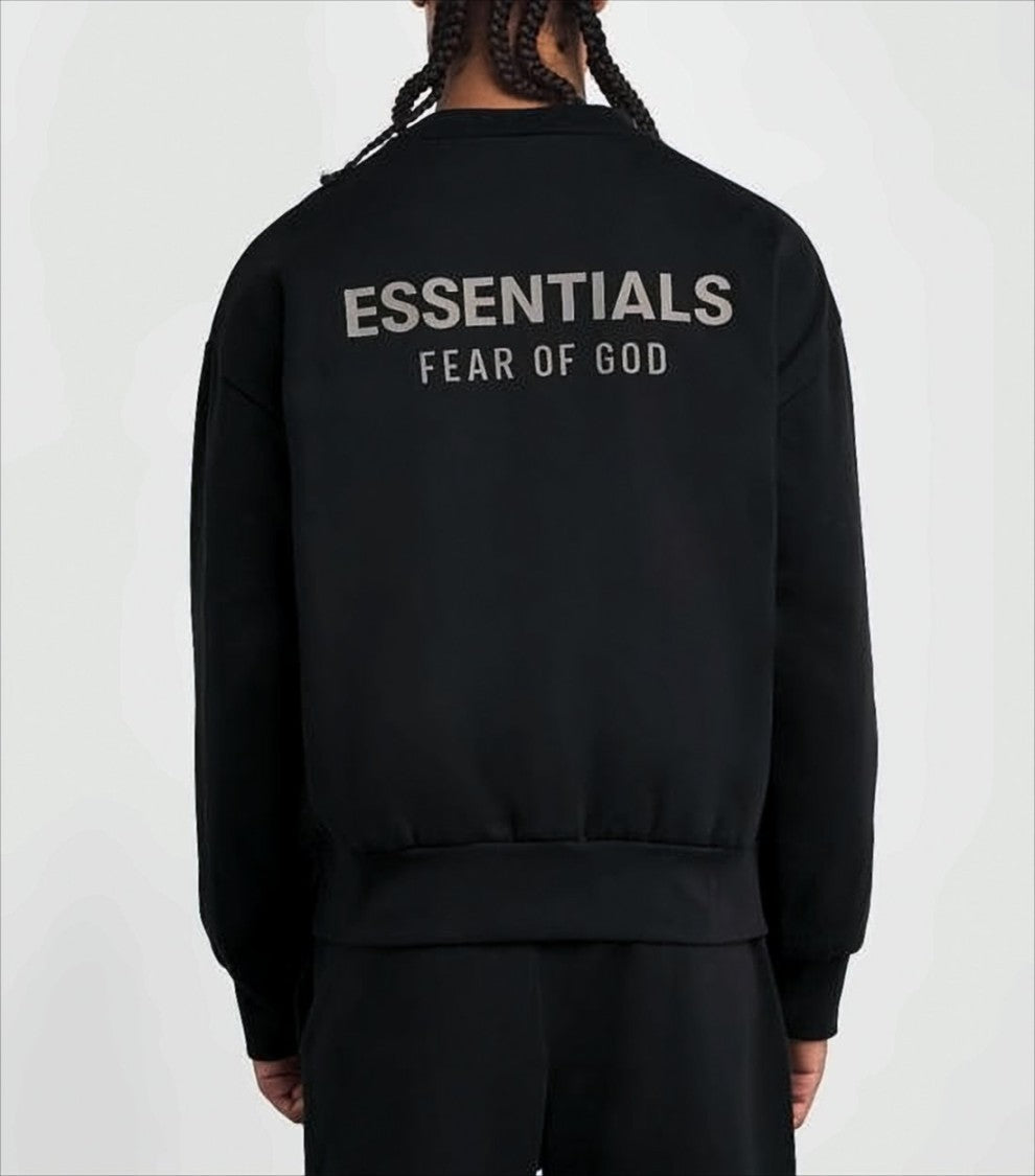 Fear Of God Relaxed Fit Black Fleece Hoodie