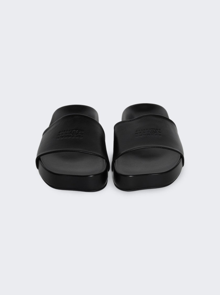 Mm6 By Maison Margiela Asymmetric Open Toe Black Sandals