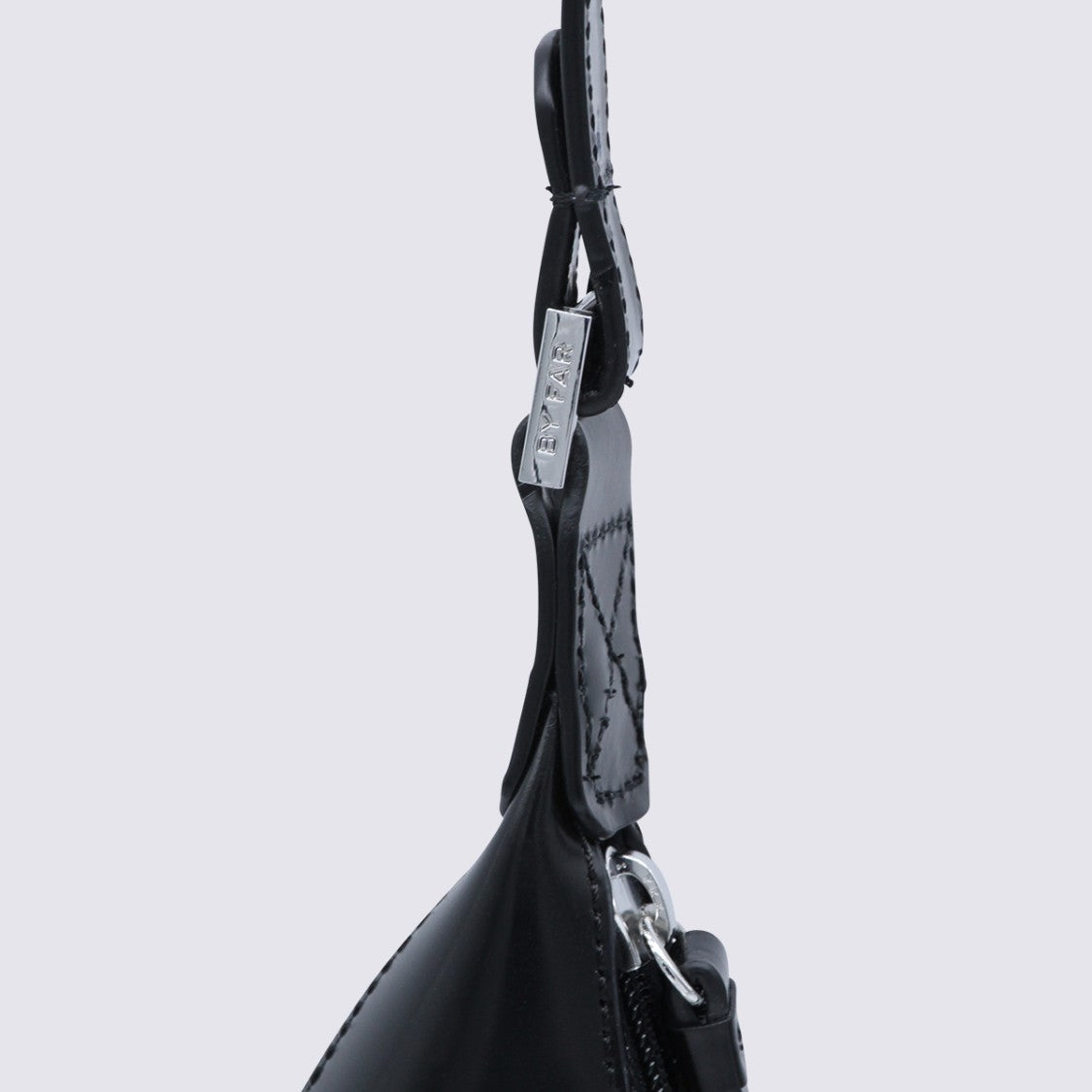 By Far Crescent-Shaped Black Handbag