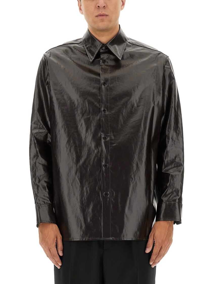 Mm6 By Maison Margiela Shiny Linen Shirt