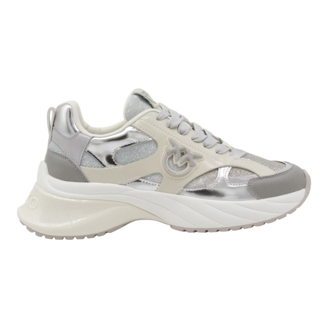 Pinko Sneakers With Metallic Silver Panels