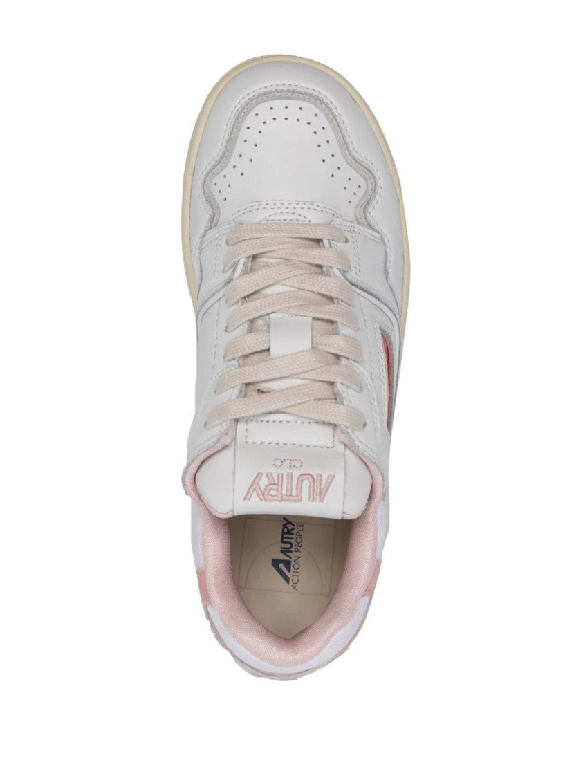 Autry Logo-Embellished Side Panels Leather Sneakers