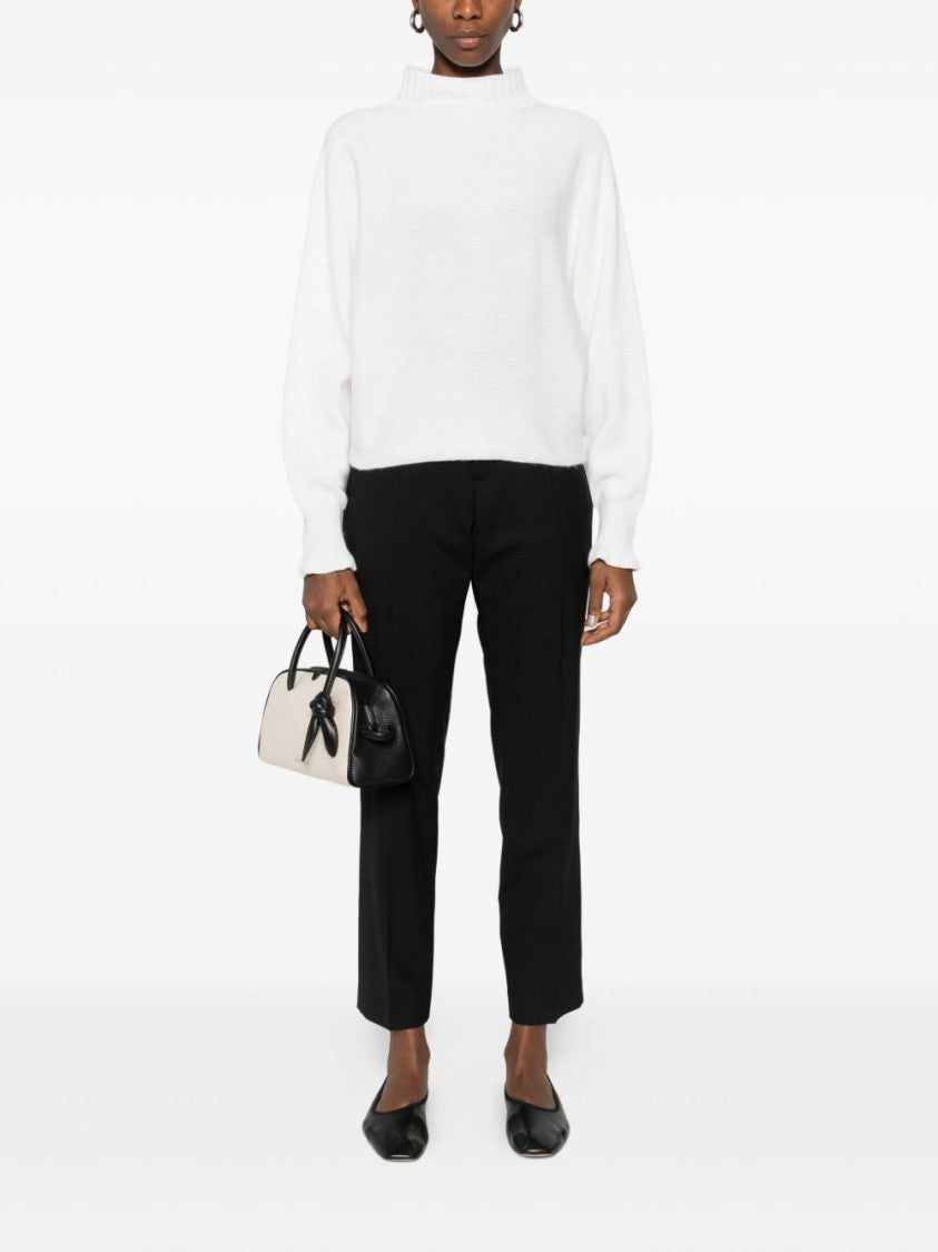 Twin-Set Cashmere Blend Sweater With Ruffled Cuffs