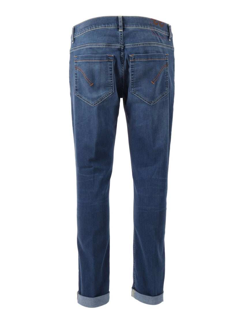 Dondup Blue George Cotton Casual Trousers