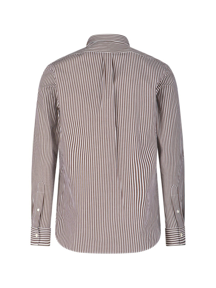 Polo Ralph Lauren Striped Logo Shirt – Brown